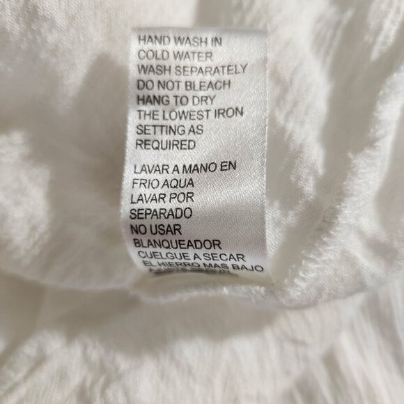 Carol Rose Women's Size S/M White Sleeveless Gauze Button Front Maxie Dress Boho - Picture 15 of 15